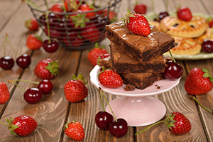 brownie de Fresas